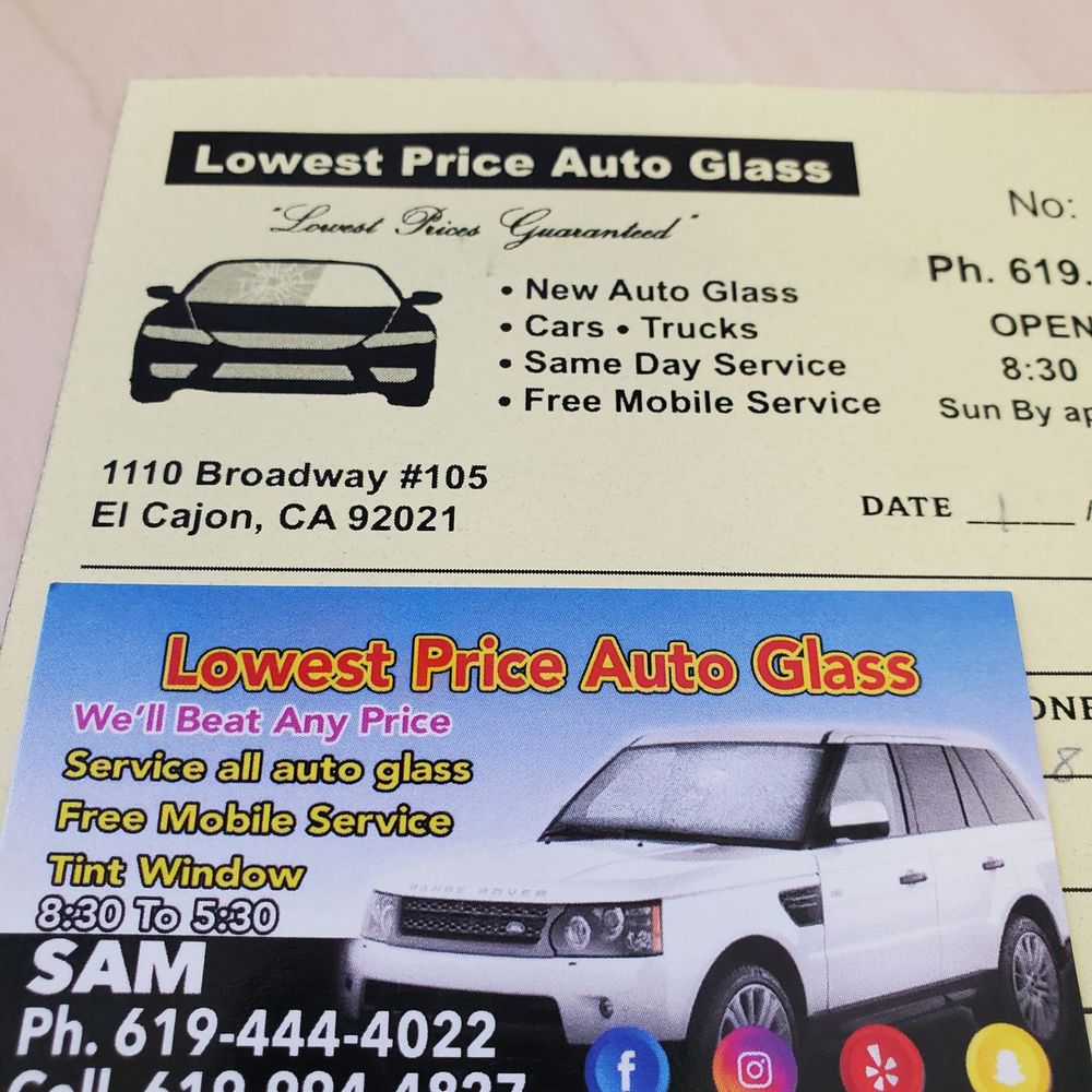 Lowest Price Auto Glass - Contact info - Auto Glass Services Near Me - El Cajon, California
