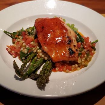 BJ's Restaurant & Brewhouse - Cherry Chipotle Salmon entree. - New American Near Me - Teterboro, New Jersey