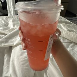 Strawberry Açaí Lemonade Refresher. It's missing a lot of strawberries.