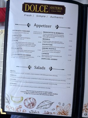 Menu photo 2 Dolce Osteria Charlotte, NC