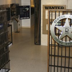 Rogers Historical Museum - Benton County Crimes Stories exhibit features the original city jail, which you can enter upon request, and more more authentic police items