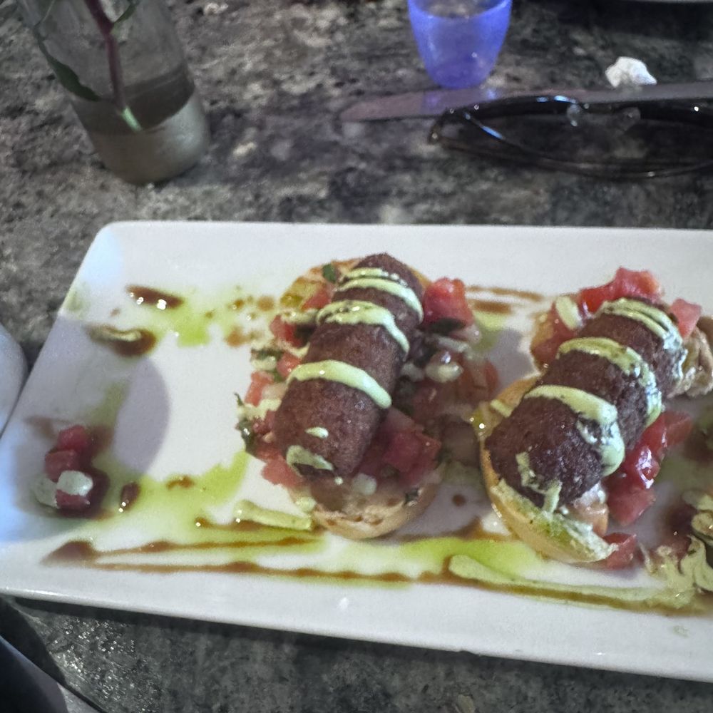 Croquets on bruschetta Croquets on bruschetta
