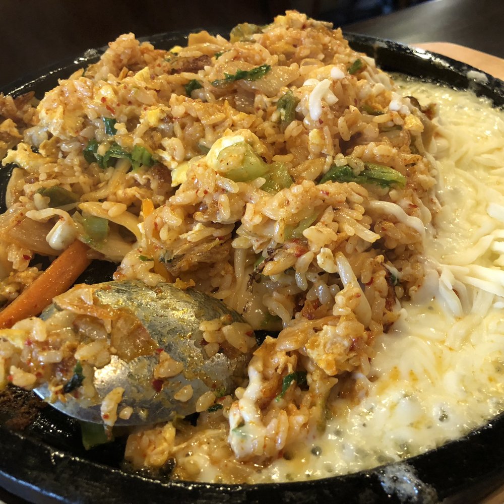 BBB Tofu House - Dol Pan Kimchi Bokum Bap ( Kimchi Fried Rice ) MUST TRY - Korean Near Me - Orlando, Florida