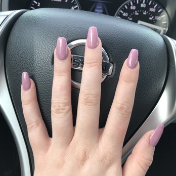 Blooming Nails & Spa - My nails after a little over a week! $45 for full set with shellac and it's worth it! The staff is super nice! Definitely coming again. - Nail Salons Near Me - Valrico, Florida