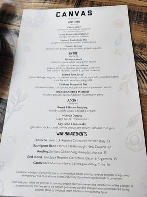 Menu photo 1 Canvas Orlando, FL