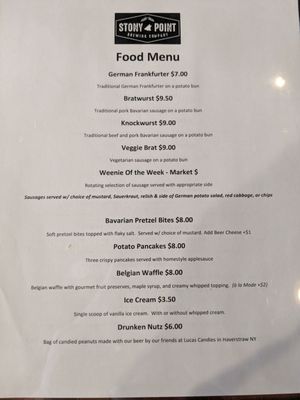 Menu photo 4 Stony Point Brewing Co. West Haverstraw, NY Menu photo 4 Stony Point Brewing Co. West Haverstraw, NY