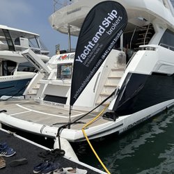 Yacht and Ship Brokers - At the Newport Boat Show with this 2018 Sunseeker 76 Yacht.