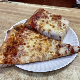 Cheese regular slice and Cheese Sicilian.