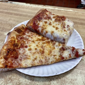 Aldo's Pizzarama - Cheese regular slice and Cheese Sicilian. - Pizza Near Me - Philadelphia, Pennsylvania