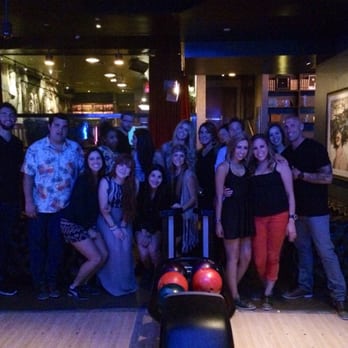 Lucky Strike Hollywood - My huge group with plenty of room and awesome leather couches to seat everyone! - Bowling Near Me - Hollywood, California