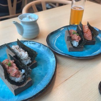 Sama Handroll - Spicy tuna, blue crab, salmon handroll - Japanese Near Me - Los Angeles, California Sama Handroll - Spicy tuna, blue crab, salmon handroll - Japanese Near Me - Los Angeles, California