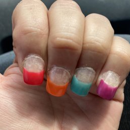 2-3 days after getting my nails done by the man.