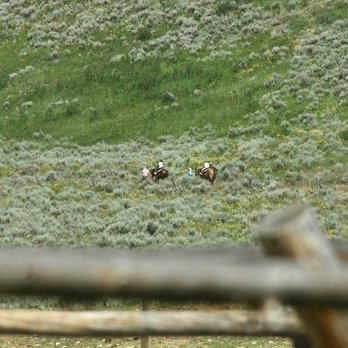 Parade Rest Guest Ranch - The kids away on their half-hour 1-mile well-guided ride - Guest Houses Near Me - West Yellowstone, Montana