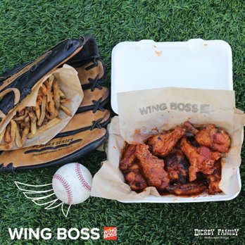 Wing Boss - a baseball glove, a baseball, and a box of wings - Food Delivery Services Near Me - Weatherford, Texas Wing Boss - a baseball glove, a baseball, and a box of wings - Food Delivery Services Near Me - Weatherford, Texas