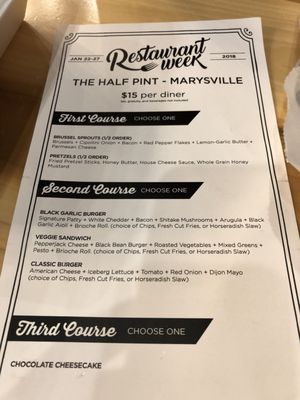 Menu photo 7 The Half Pint Marysville, OH