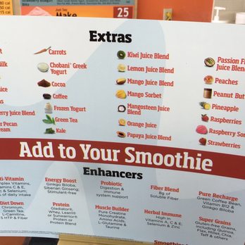 Smoothie King - a menu for a smoothie - Juice Bars & Smoothies Near Me - Sugarland, Texas