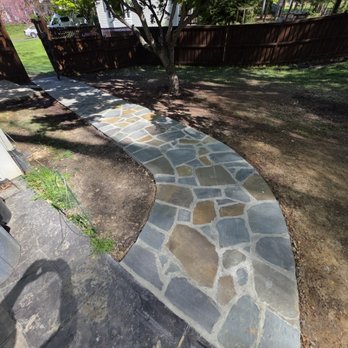 Green Smart - Irregular Full Color Flagstone walkway - Landscaping Near Me