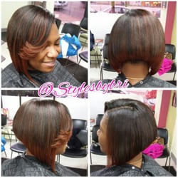 Stylesbybri - Natural Overlay Hair Service w/Bob Cut & Feathered Bang