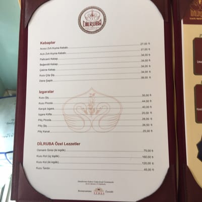 Menu photo 1 Dilruba Restaurant Istanbul, 34
