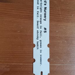 This is the tag for the Bonfire tree I purchased from Orchards Nursery in April of 2021.