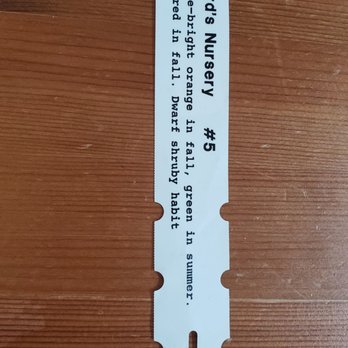 Orchard's Nursery - This is the tag for the Bonfire tree I purchased from Orchards Nursery in April of 2021. - Nurseries & Gardening Near Me - Stanwood, Washington