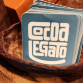 Cocoa Legato - Is that a hulled out cacao bean pod holding the stickers ($1 each, 5/31/25) - Cafes Near Me - Seattle, Washington Cocoa Legato - Is that a hulled out cacao bean pod holding the stickers ($1 each, 5/31/25) - Cafes Near Me - Seattle, Washington
