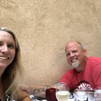 Marios Place - My fiancé and I at our table. - Italian Near Me - Riverside, California