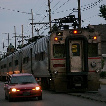 South Shore Line - Photo from Wikipedia. - Train Stations Near Me - Chesterton, Indiana