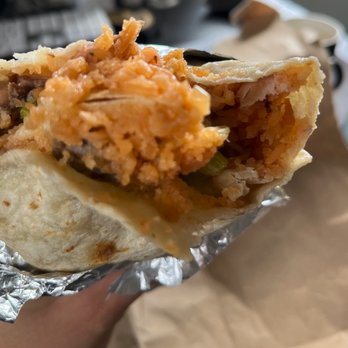Sophie's Tacos - First quarter of the burrito was just rice and beans - Tacos Near Me - Seattle, Washington