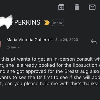 Mia Aesthetics - A surgical coordinator sending me patient names MONTHS after, because she confused my GMAIL for another surgical coordinator's email. - Plastic Surgeons Near Me - Miami, Florida Mia Aesthetics - A surgical coordinator sending me patient names MONTHS after, because she confused my GMAIL for another surgical coordinator's email. - Plastic Surgeons Near Me - Miami, Florida