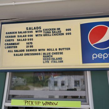 Crosby's Drive In - Salad Menu June 2020 - American Near Me - Bucksport, Maine
