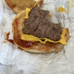 Wendy's - Suppose to be a son of a Baconator Single. Where's the Beefffffffff