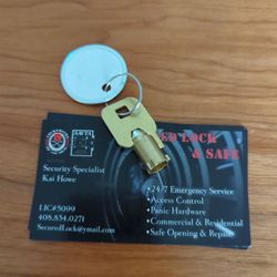 Secured Lock & Safe - Circular/cylindrical key, custom made and cnc'd out of brass