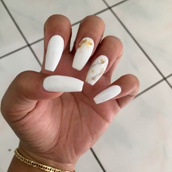 Jennie's Nails - soft marble accent & gold foil -- love! - Nail Salons Near Me - San Bruno, California Jennie's Nails - soft marble accent & gold foil -- love! - Nail Salons Near Me - San Bruno, California
