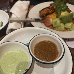 Green and red sauce