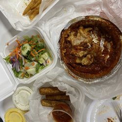 Venecia Italian & Greek New York Style Pizzeria - Lasagna, mozzarella sticks, salad, and fries.