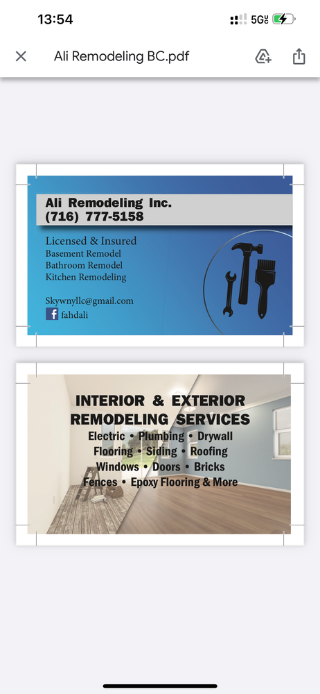 Slide of Ali Remodeling