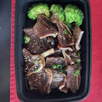 Asian Bistro - $28.99 plus taxes comes to be $31, for a small box of Kalbi.  Too small - Chinese Near Me - Princeton Junction, New Jersey