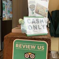 Oh Mi Organics - The cash register. Wow! Who woulda thunk it? It's cash only!
