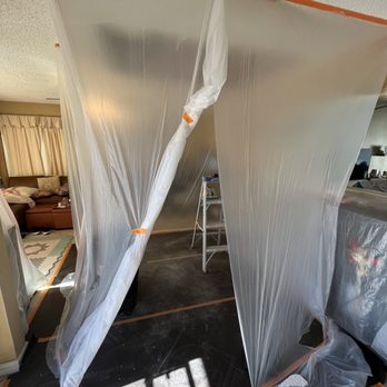 Venegas Panting & Drywall - Put up a sturdy barrier around the worksite. Nothing got out. - Painters Near Me - Colton, California Venegas Panting & Drywall - Put up a sturdy barrier around the worksite. Nothing got out. - Painters Near Me - Colton, California
