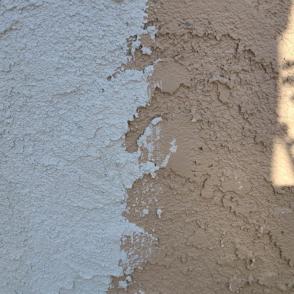 HomeCrown Paint - Another pic showing new meeting old and the great job connecting and matching texture - Painters Near Me