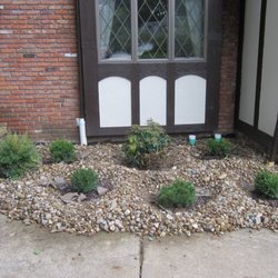 Maria Gardens Center - Detail of the bed in front of the den with the new plantings.