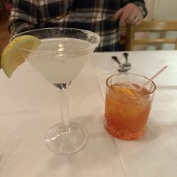 Austyn's - Lemon drop martini and Old Fashion made with Angels Envy