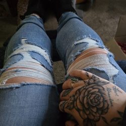 Juniper Moon Tattoo - Finished hand tattoo