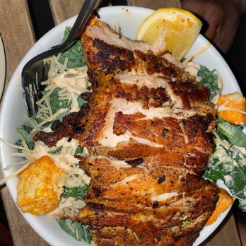 Peaches HotHouse - Kale Caesar Salad with 1 pc Chicken - Southern Near Me - Brooklyn, New York Peaches HotHouse - Kale Caesar Salad with 1 pc Chicken - Southern Near Me - Brooklyn, New York