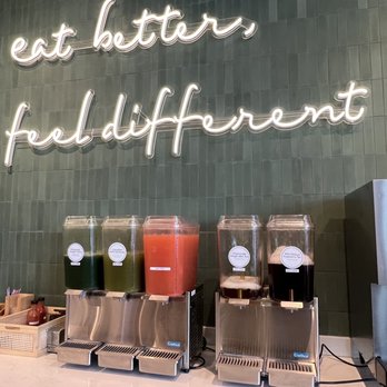 Aubergine Kitchen - a display of drinks - Mediterranean Near Me - Farmington, Utah