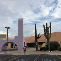 Scottsdale Public Library - Mustang Library - Calming lavender, orange and yellow - really cool!