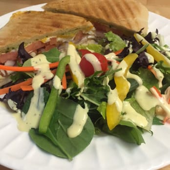 Coffee Kitchen - Turkey panini and salad with honey mustard dressing! SO good and inexpensive! - Coffee & Tea Near Me - Lakewood, Washington