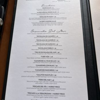 Javier's - Menu - Mexican Near Me - Irvine, California Javier's - Menu - Mexican Near Me - Irvine, California