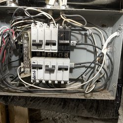 Lanron Inspections - Poorly secured and wired panel.